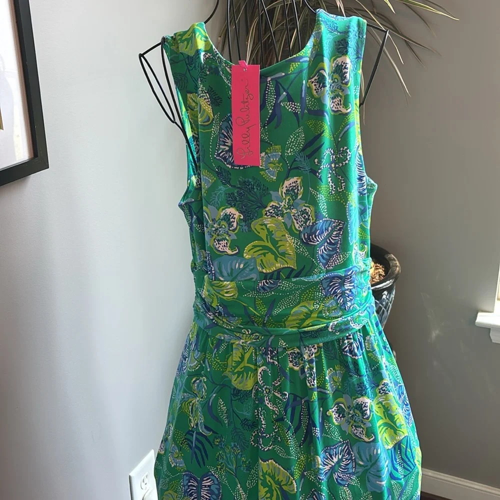 NWT Lilly Pulitzer Sleeveless Moana Wrap High Low Maxi Dress Botanical size S - Picture 6 of 9